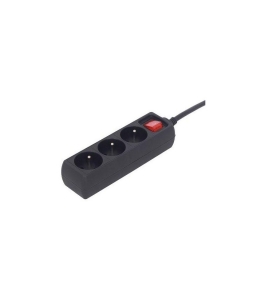 Prelungitor gembird eg-psu3-01, schuko x 3, protectie copii, negru Negru...