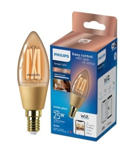 Bec led inteligent vintage philips, wi-fi, bluetooth, 4.9w (8719514372085)...