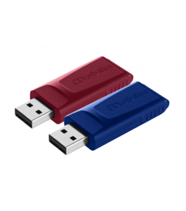 Memorie usb 2.0 store ´n´ go slider 2 x 32gb, red / blue 49327 630142