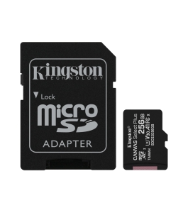 Card de memorie microsd kingston select plus de 256gb cu adaptor sd, clasa 10...