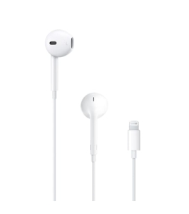 Casti apple earpods pht14845, lightning, microfon pe fir, alb Alb 637745