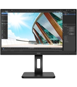 Monitor led ips aoc q24p2q, 23.8", wqhd, wled, 4 ms, boxe 2*2w, negru Negru...