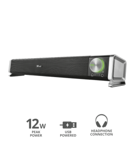 Soundbar pc trust asto, usb, 6w rms, negru 21046 693225