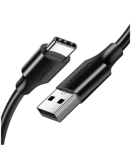 Cablu alimentare si date ugreen us287, usb la usb type-c 3a, 1m, negru (1 m)...