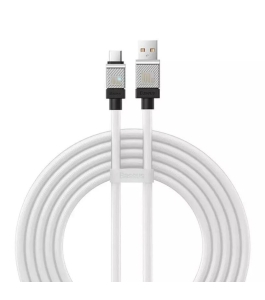 Cablu alimentare si date baseus cakw000702, usb la usb type-c, 100w, 2m, alb...