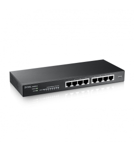 Switch cu management zyxel gs1915-8, porturi gigabit x 8, fanless, negru...