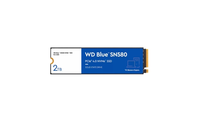 SSD WD Blue SN580 2TB M.2 2280 PCIe Gen4 x4 NVMe TLC, Read/Write: 4150/4150...