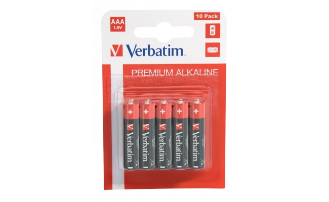 Baterii Verbatim AAA Alcaline 1.5V, 10 bucati (49874)