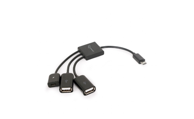 Cablu Adaptor OTG Gembird UHB-OTG-02, Micro-USB 2.0 (T) la Micro-USB 2.0 (M)...