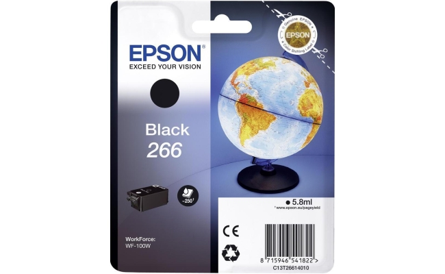 Cartus cerneala Epson 266 black singlepack pentru WorkForce WF-100W