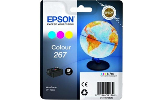 Cartus cerneala Epson 267 color, singlepack,pentru WorkForce WF-100W.