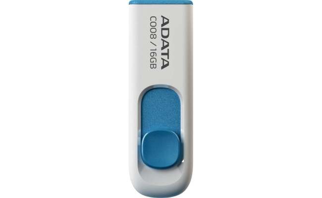 Memorie USB Flash Drive ADATA C008, 16GB, USB 2.0, alb