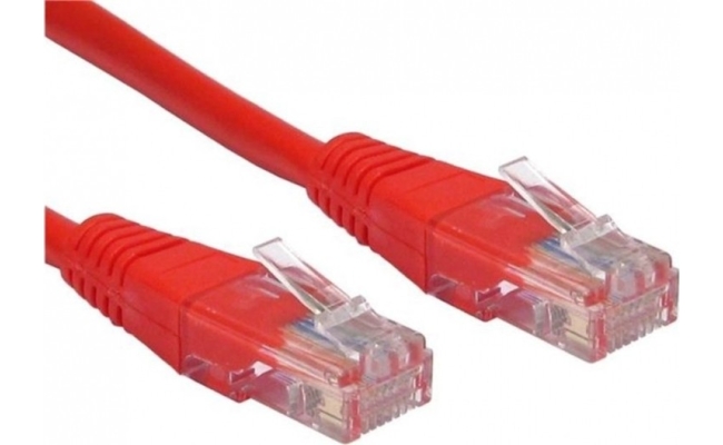 Patch Cord UTP Spacer Cat5e Cu-Al 1m Rosu AWG26, SP-PT-CAT5-1M-R