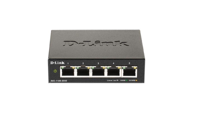 Switch D-Link DGS-1100-05V2, 5 port,10/100/1000 Mbps