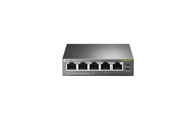 Switch PoE TP-LINK TL-SG1005P, 5 porturi Gigabit (4 PoE)