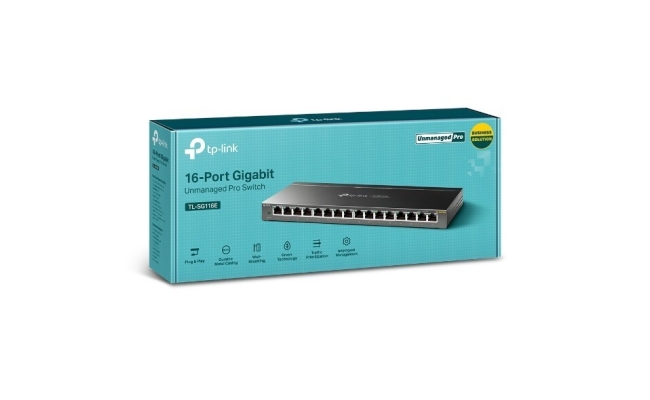 Switch TP-Link TL-SG116E, 16 port, 10/100/1000 Mbps