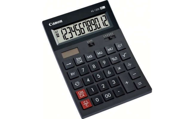 Calculator birou Canon AS1200, 12 digiti, display LCD vertical