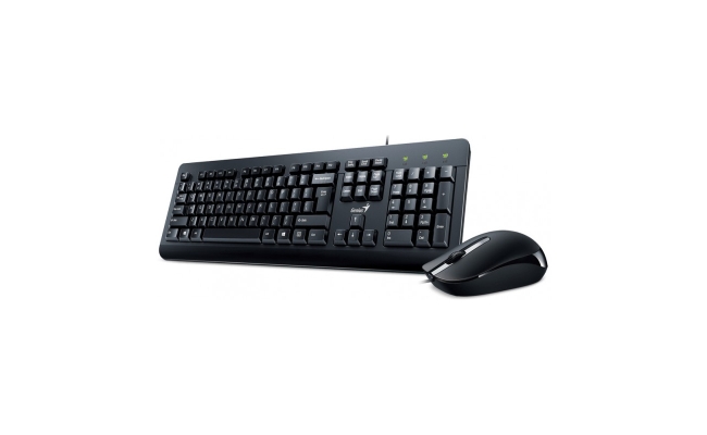 Kit Wired Genius KM-160 USB Tastatura 104 Taste (Concave) + Mouse Optic 1000...