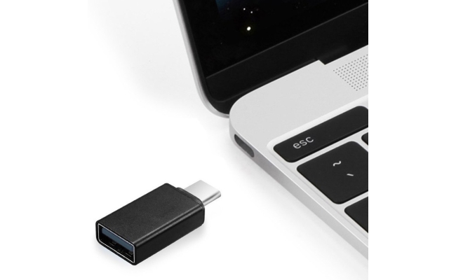 Adaptor Gembird USB 2.0 Type-C (T) la USB 2.0 (M), Negru