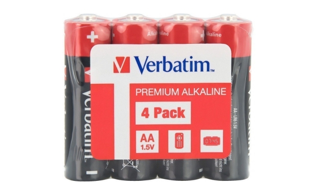 Baterii Verbatim AA (R6) Alcaline 1.5V, 4 Bucati - 49501