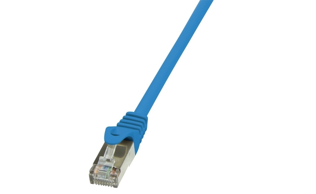 Cablu Patch Cord FTP LogiLink Cat5e, 1m, Albastru, AWG26, Ecranat (CP1036S)