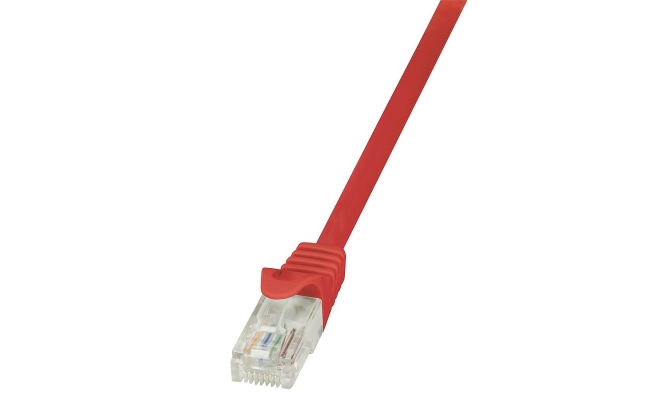 Cablu Patch Cord UTP LogiLink Cat6, 2m, Roșu, AWG24, CP2054U