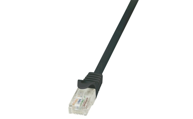 Cablu Patch Cord UTP LogiLink CP2033U Cat6, cupru-aluminiu, 1 m, negru