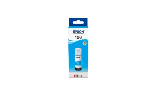 Cartus cerneala Epson 106 ECOTANK , cyan, capacitate 70ml, pentru L7160, L7180.