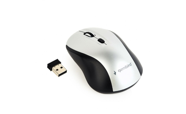 Mouse Wireless Gembird MUSW-4B-02-BS, Negru/Gri, 2.4GHz, Optic, 1600 DPI, 4...