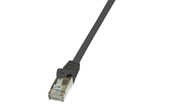 PATCH CORD FTP LOGILINK Cat6, cupru-aluminiu, 0.5 m, negru, AWG26, ecranat...