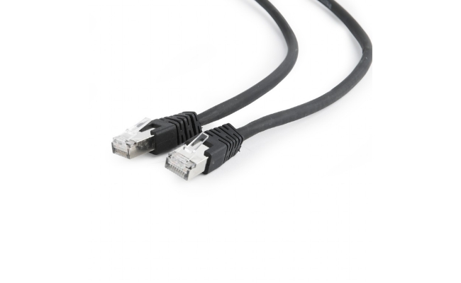 PATCH CORD S/FTP GEMBIRD Cat6a, LSZH, cupru, 3 m, negru, AWG27, dublu ecranat...