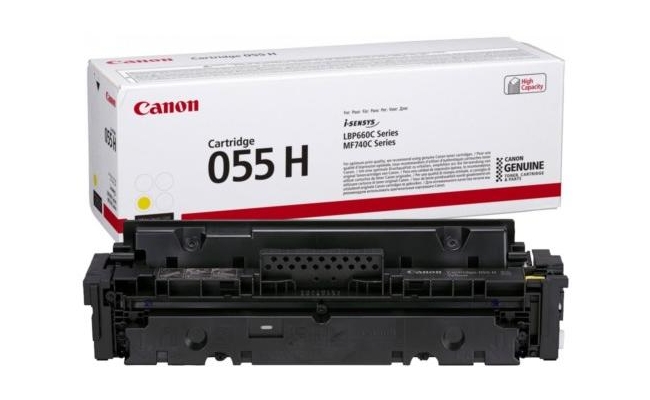 Toner Canon CRG055HY Yellow capacitate 5.9k pagini, pentru LBP66x, MF74x.