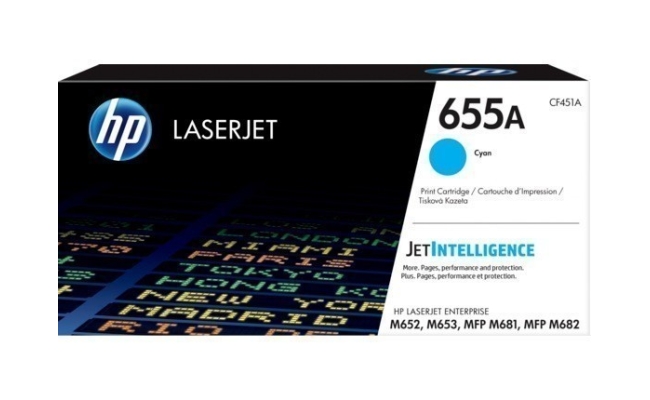 Toner Original HP Cyan, nr.655A, pentru Color LaserJet M652|M653|M681|M682,...