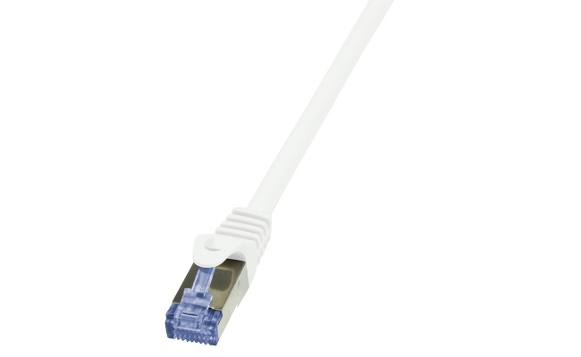 Cablu de retea LogiLink Cat6a S/FTP LSZH 3m Alb AWG26 Dublu Ecranat CQ3061S