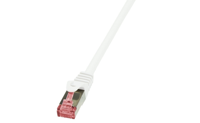 Cablu Patch Cord S/FTP Logilink CQ2091S Cat6, cupru, 10 m, alb, dublu ecranat