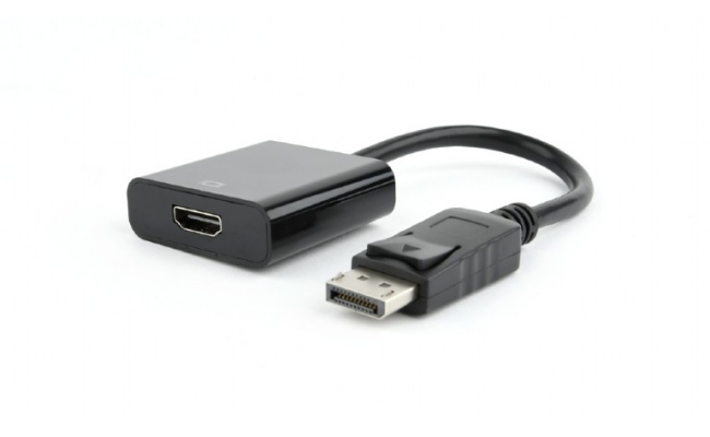 Cablu video GEMBIRD DisplayPort (T) la HDMI (M), 10cm, Full HD, Negru