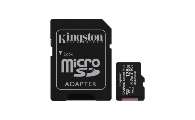 Card de Memorie MicroSD Kingston Select Plus, 128GB, Adaptor SD, Class 10