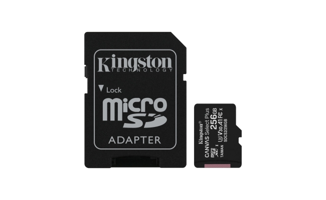 Card de Memorie MicroSD Kingston Select Plus de 256GB cu Adaptor SD, Clasa 10