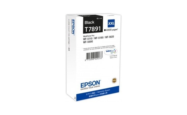 Cartus Cerneala Original Epson Black, T7891, pentru Workforce Pro Wf-5620Dwf,...