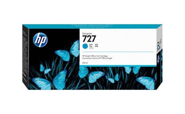 Cartus Cerneala Original HP Cyan, nr.727, pentru DesignJet T1530|T2530|T930,...