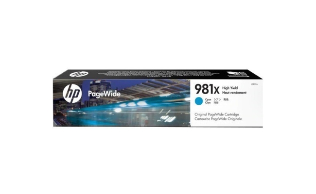 Cartus Cerneala Original HP Cyan, nr.981XL, pentru PageWide  E58650|556|586,...