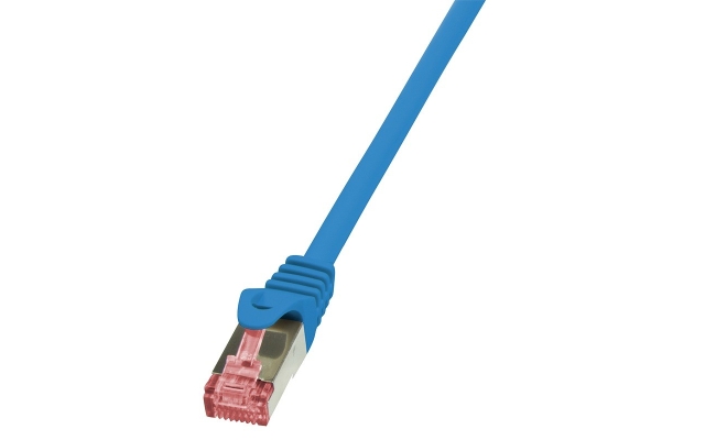 Patch cord S/FTP Cat6 Logilink cu LSZH, cupru, 3m, albastru, AWG27, dublu...