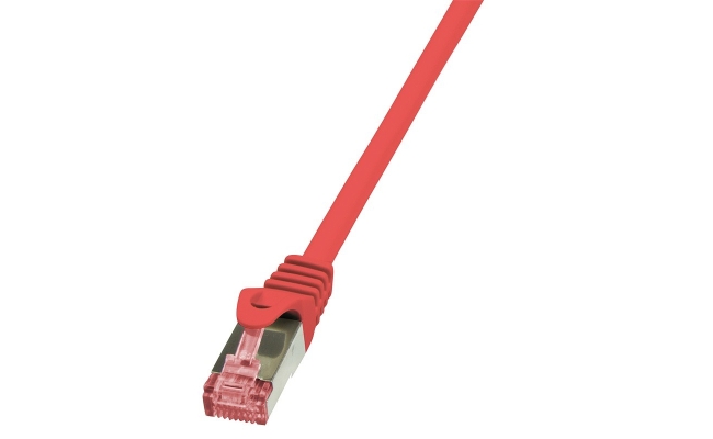 Patch Cord S/FTP Cat6 LSZH 3m Roşu Dublu Ecranat CQ2064S de la Logilink