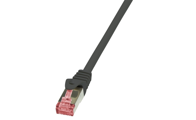 PATCH CORD S/FTP CQ2013S LOGILINK Cat6, LSZH, cupru, 0.25 m, negru, AWG27,...