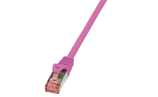 PATCH CORD S/FTP CQ2019S LOGILINK Cat6, LSZH, cupru, 0.25 m, roz, AWG27,...