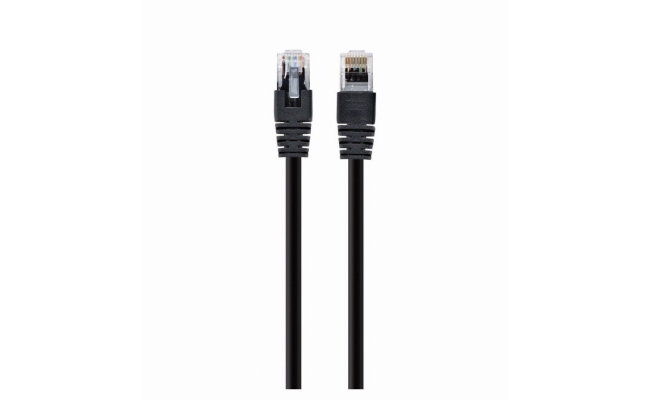 Patch Cord UTP SPACER Cat5e, Cu-Al, 0.25m, Negru, AWG26, SP-PT-CAT5-0.25M-BK