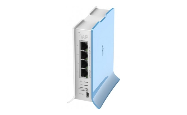 Router wireless MikroTik hAP Lite RB941-2ND-TC, 650 MHz, 4 x LAN