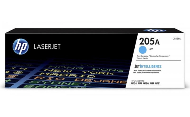 Toner HP CF531A, cyan, 0.9 K,HP LaserJet Pro M180N, LaserJet Pro M181FW,Nr.205A