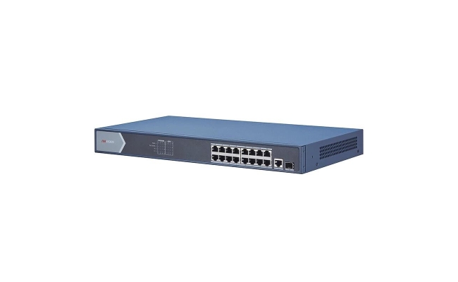 Switch Gigabit Hikvision DS-3E0518P-E, 16-port, PoE