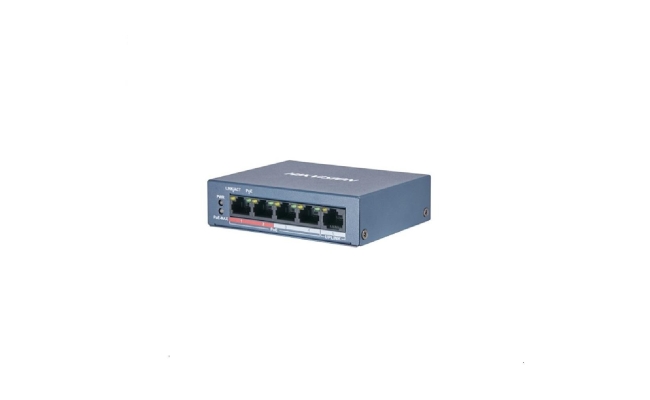 Switch Hikvision DS-3E0105P-E/M(B), 4-port, PoE